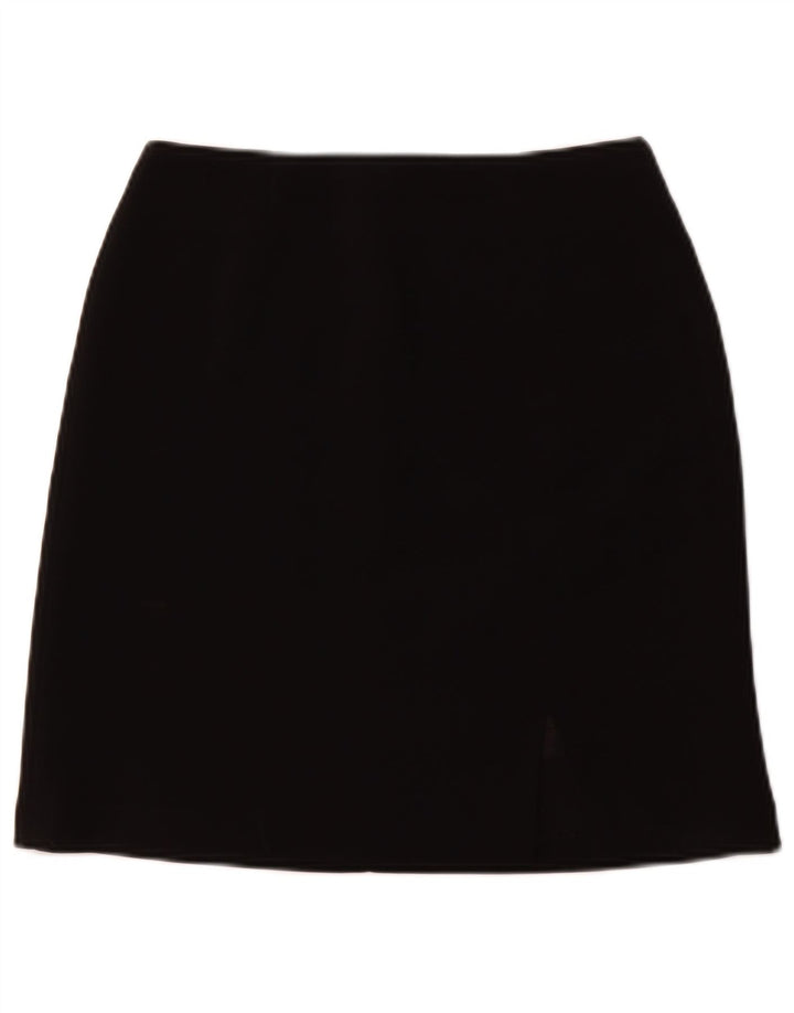 VINTAGE Womens Straight Skirt IT 42 Medium W28  Black Polyester