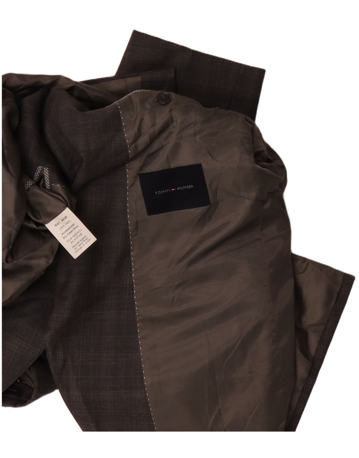 Tommy Hilfiger muški sako sa 2 gumba US 41 veliki smeđi karirani vuneni