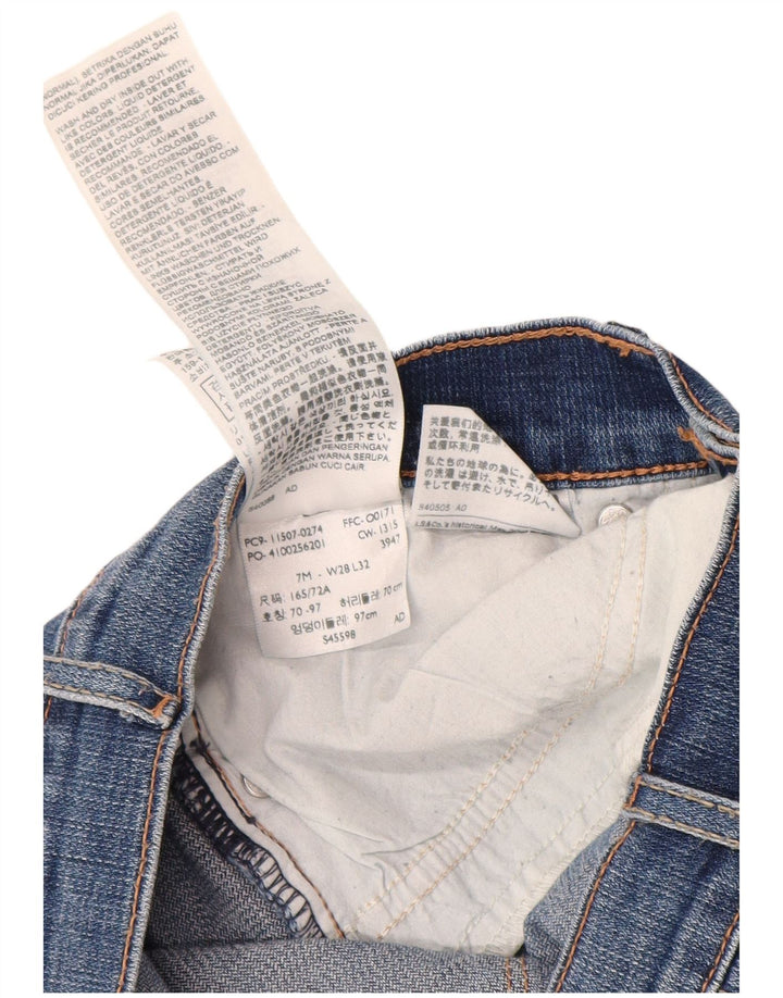 Levi's ženske 524 uske traperice US 7 srednje W28 L32 plavi pamuk