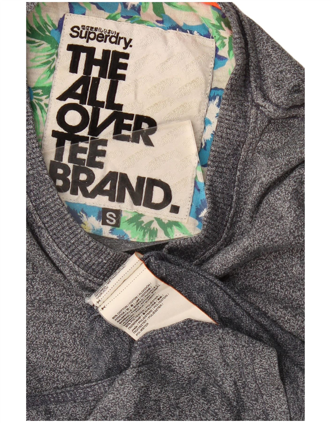 Superdry muška majica kratkih rukava Mali sivi flekasti pamuk