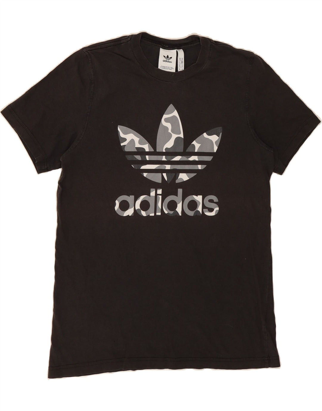 ADIDAS Mens Graphic T-Shirt Top Medium Black Cotton Vintage Adidas and Second-Hand Adidas from Messina Hembry 