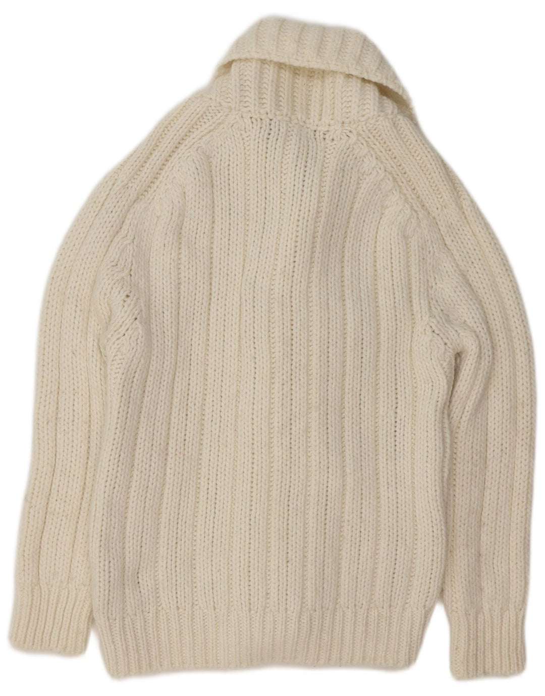 Zara muški kardigan džemper srednje bijele vune