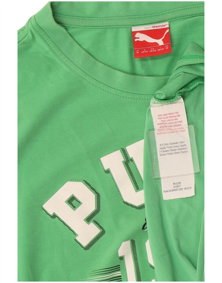Puma muška majica s grafičkim motivima, srednji zeleni pamuk