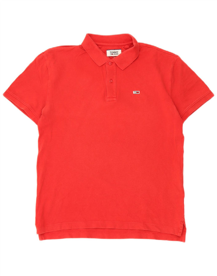 Tommy Hilfiger muška polo majica srednje crvene pamučne boje