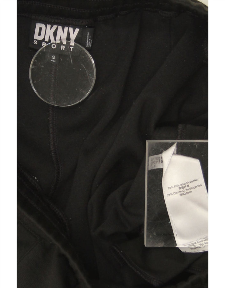 DKNY Womens Tracksuit Trousers UK 10 Small  Black Colourblock Polyester Vintage Dkny and Second-Hand Dkny from Messina Hembry 