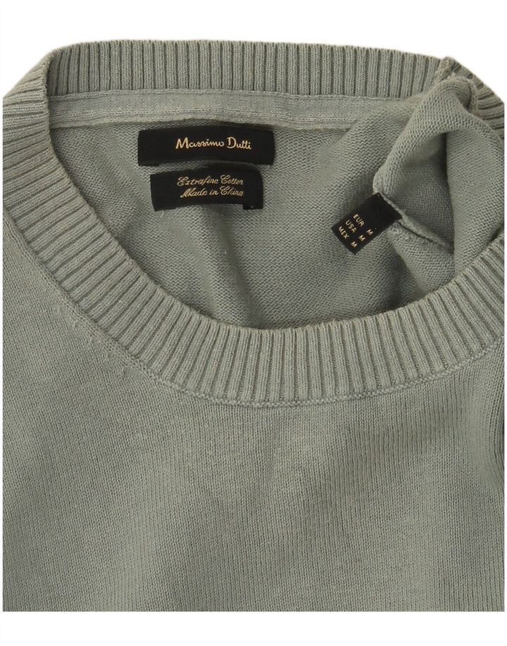Massimo Dutti muški džemper s okruglim izrezom srednje zelene boje