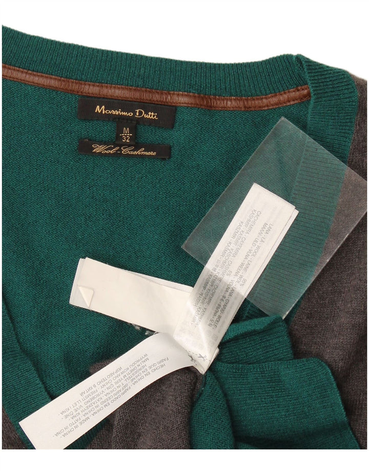 Massimo Dutti ženski kardigan pulover UK 14 Srednje zelena vuna