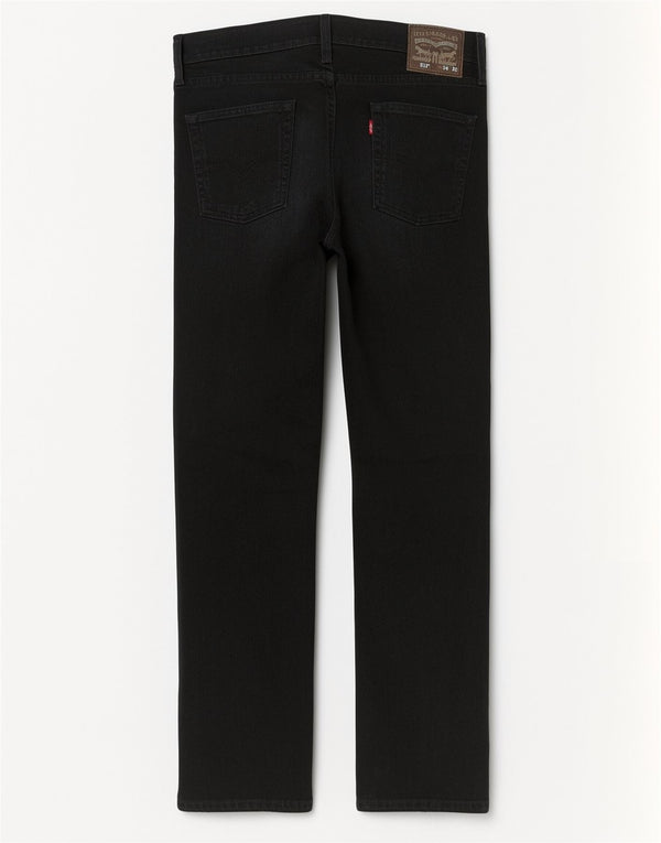 Levi's muške 513 uske ravne traperice W34 L30 crni pamuk