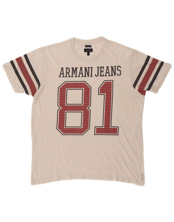 Armani Jeans Muška majica kratkih rukava Regular Graphic XL Bijela