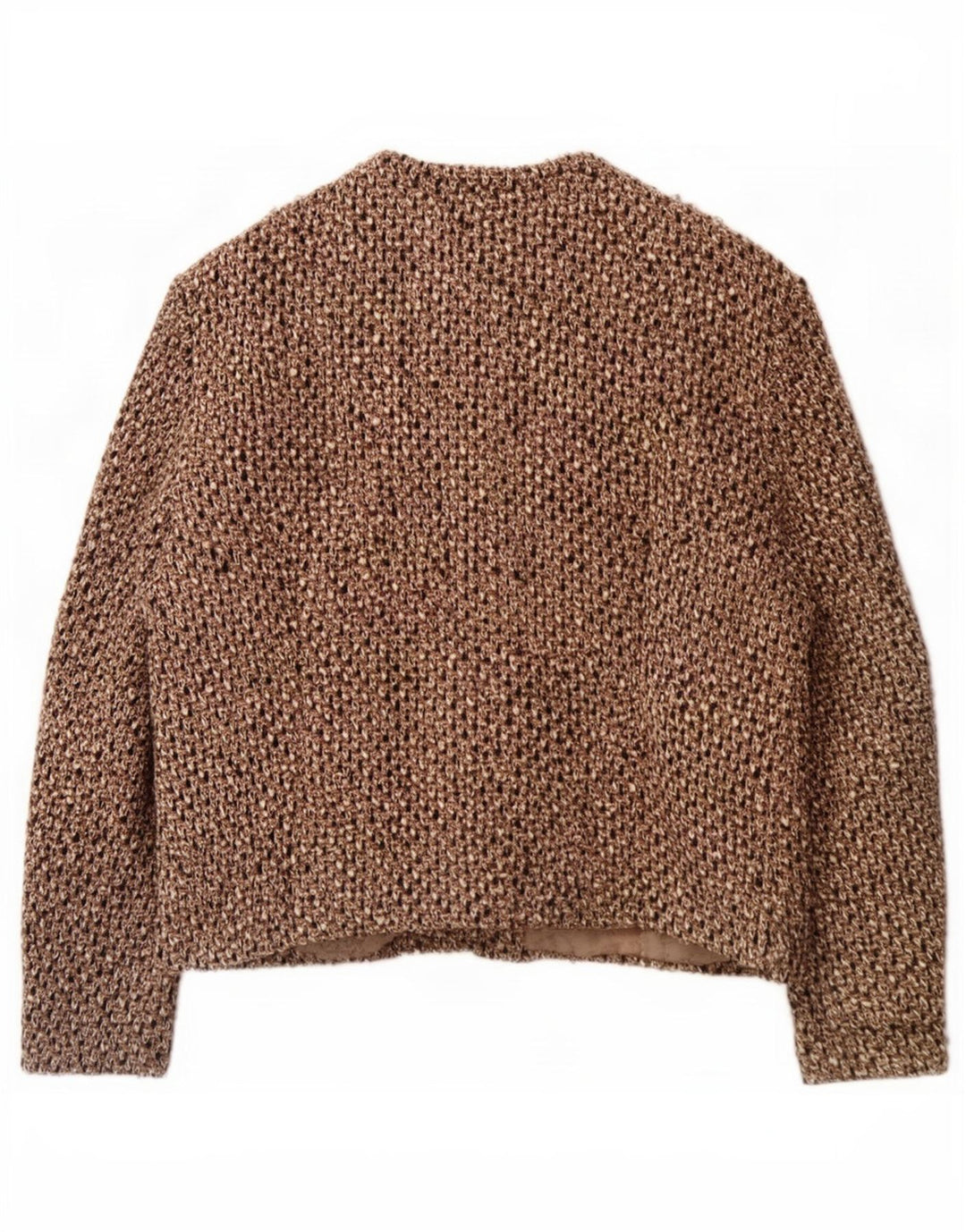 Vintage ženski sako s 4 gumba UK 14 srednje smeđih fleka