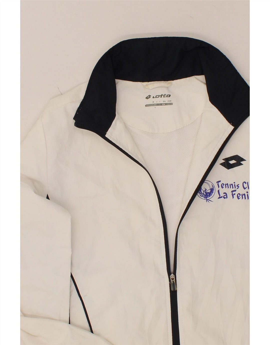 LOTTO Womens Tracksuit Top Jacket UK 14 Large White Colourblock Vintage Lotto and Second-Hand Lotto from Messina Hembry 