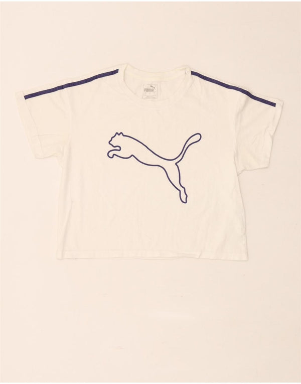 Puma ženska majica kratkih rukava s grafičkim motivima, UK 10, mali bijeli pamuk