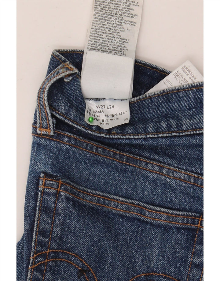 Levi's ženske ravne traperice W27 L28 plavi pamuk