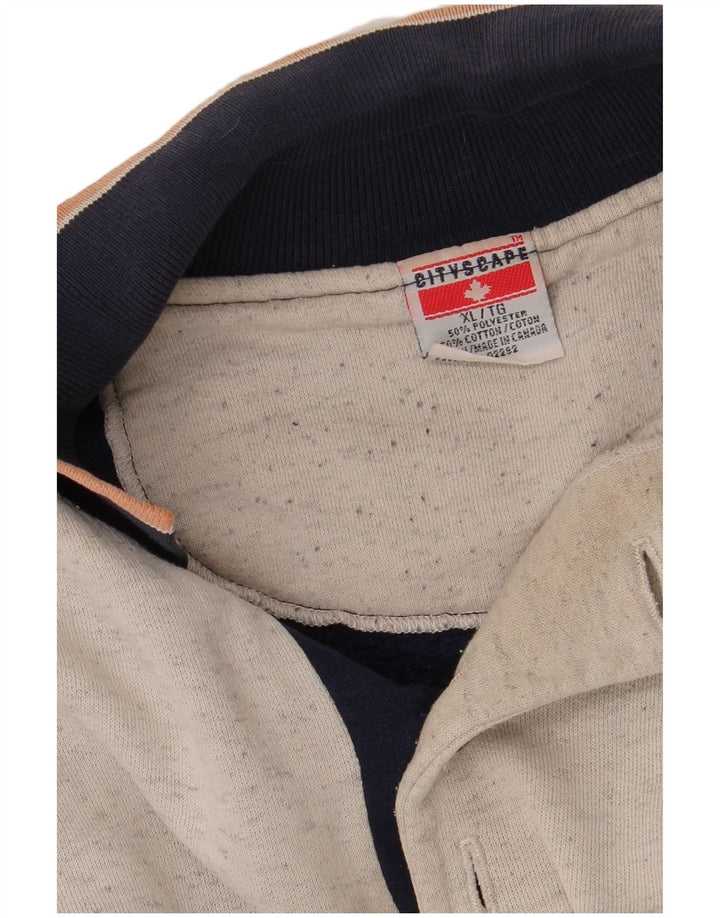 Vintage muška majica s polo izrezom XL tamnoplavi poliester u blokovima boja