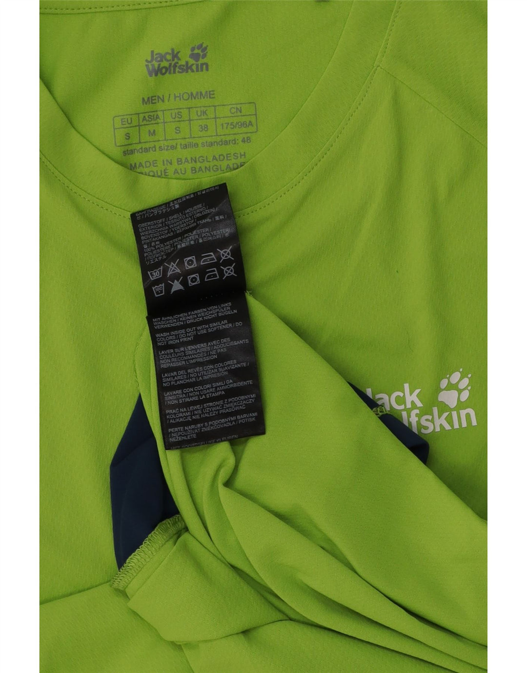 Jack Wolfskin muška majica kratkih rukava Mali zeleni poliester u blokovima boja