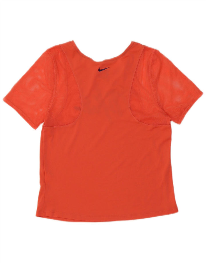NIKE ženska majica kratkih rukava Dri Fit Crop Graphic Top UK 10 Small Orange