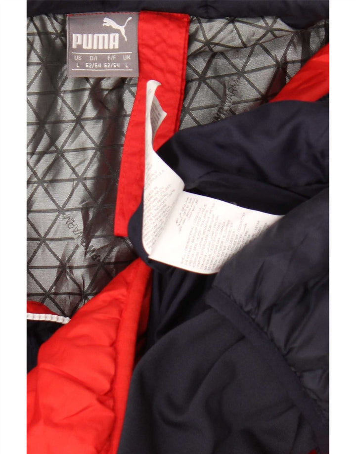 Puma muška podstavljena jakna s kapuljačom UK 40 Large Red Colourblock poliester