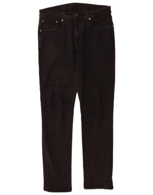 LEVI'S muške 502 sužene traperice W32 L31 crni pamuk