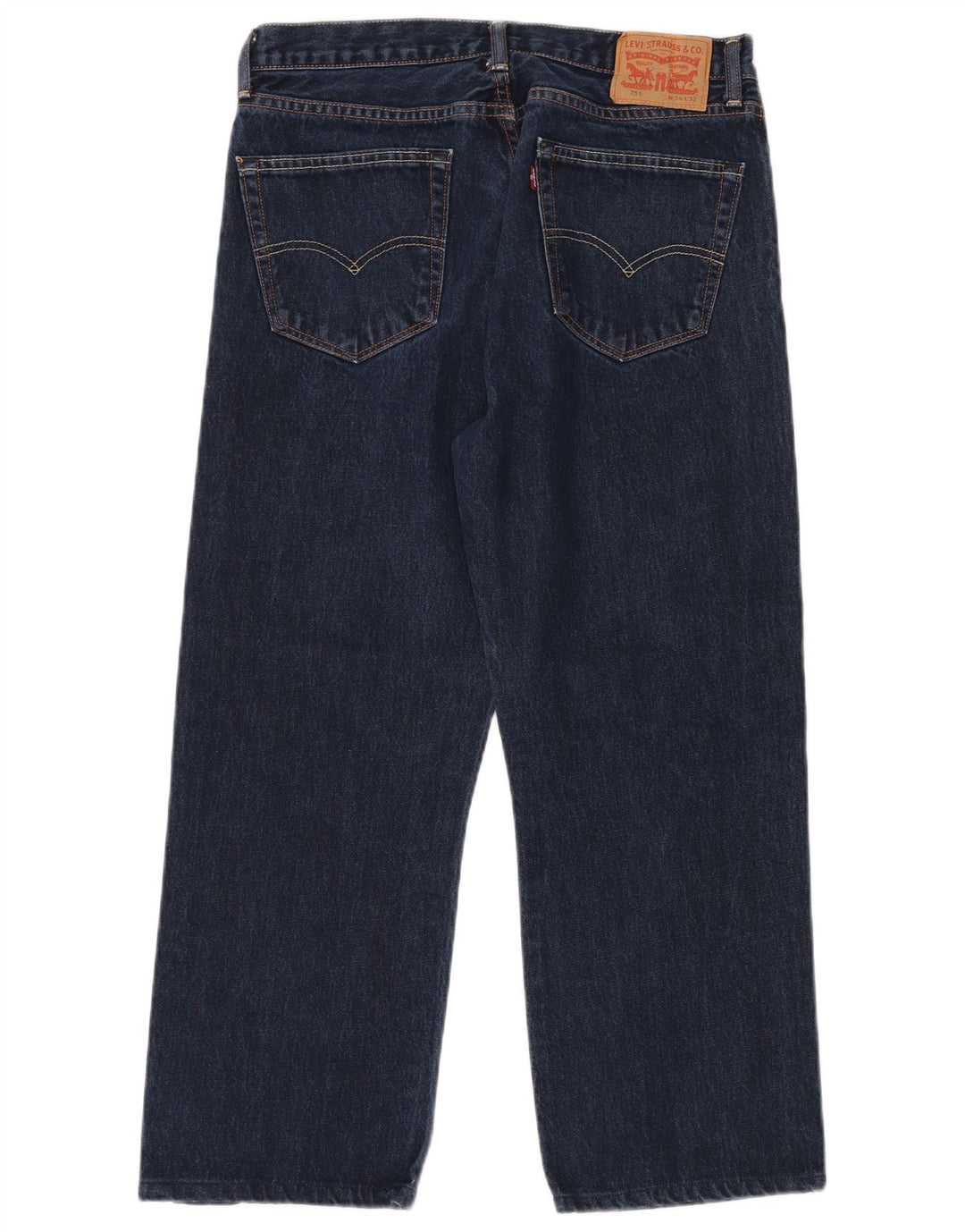 LEVI'S muške 751 ravne traperice W34 L28 tamnoplavi pamuk