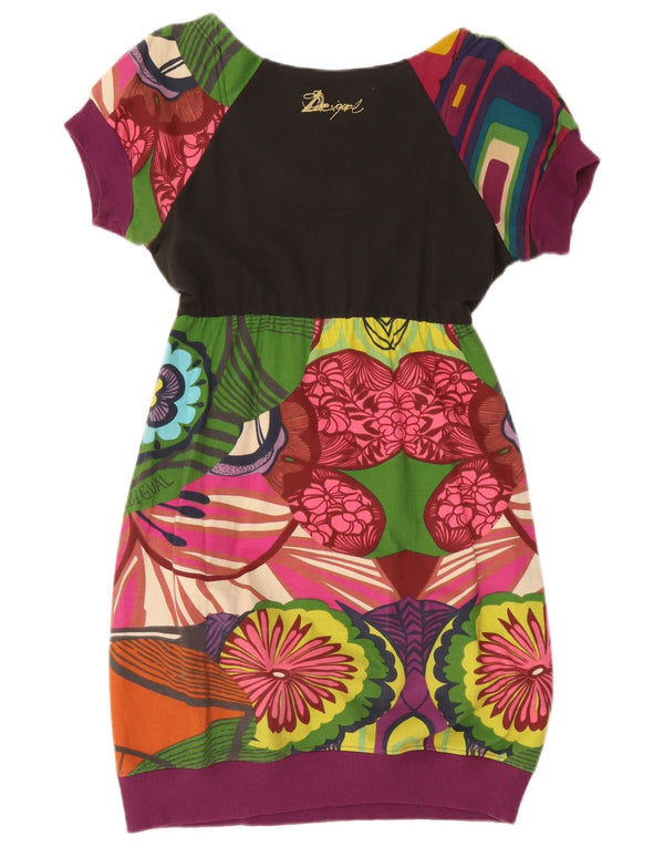 Desigual ženska grafička haljina s mjehurićima UK 10 malih raznobojnih cvjetova