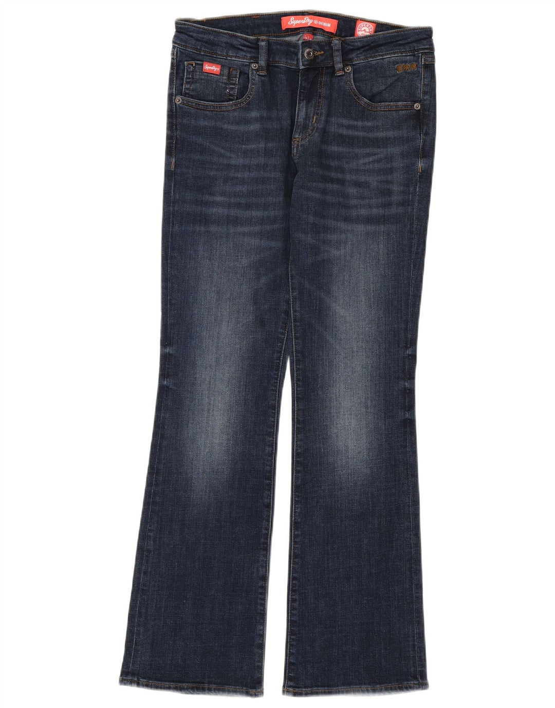 SUPERDRY Ženske Bootcut traperice W28 L30 Plavi pamuk