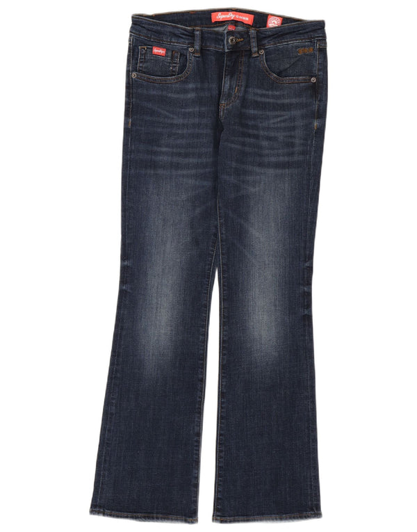 SUPERDRY Ženske Bootcut traperice W28 L30 Plavi pamuk