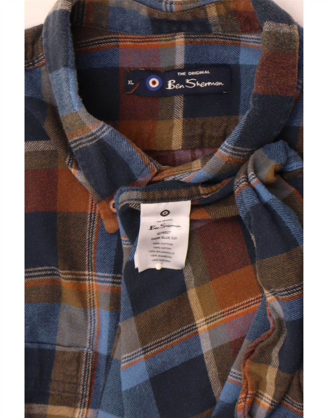 Ben Sherman muška flanelska košulja XL šareni karirani pamuk