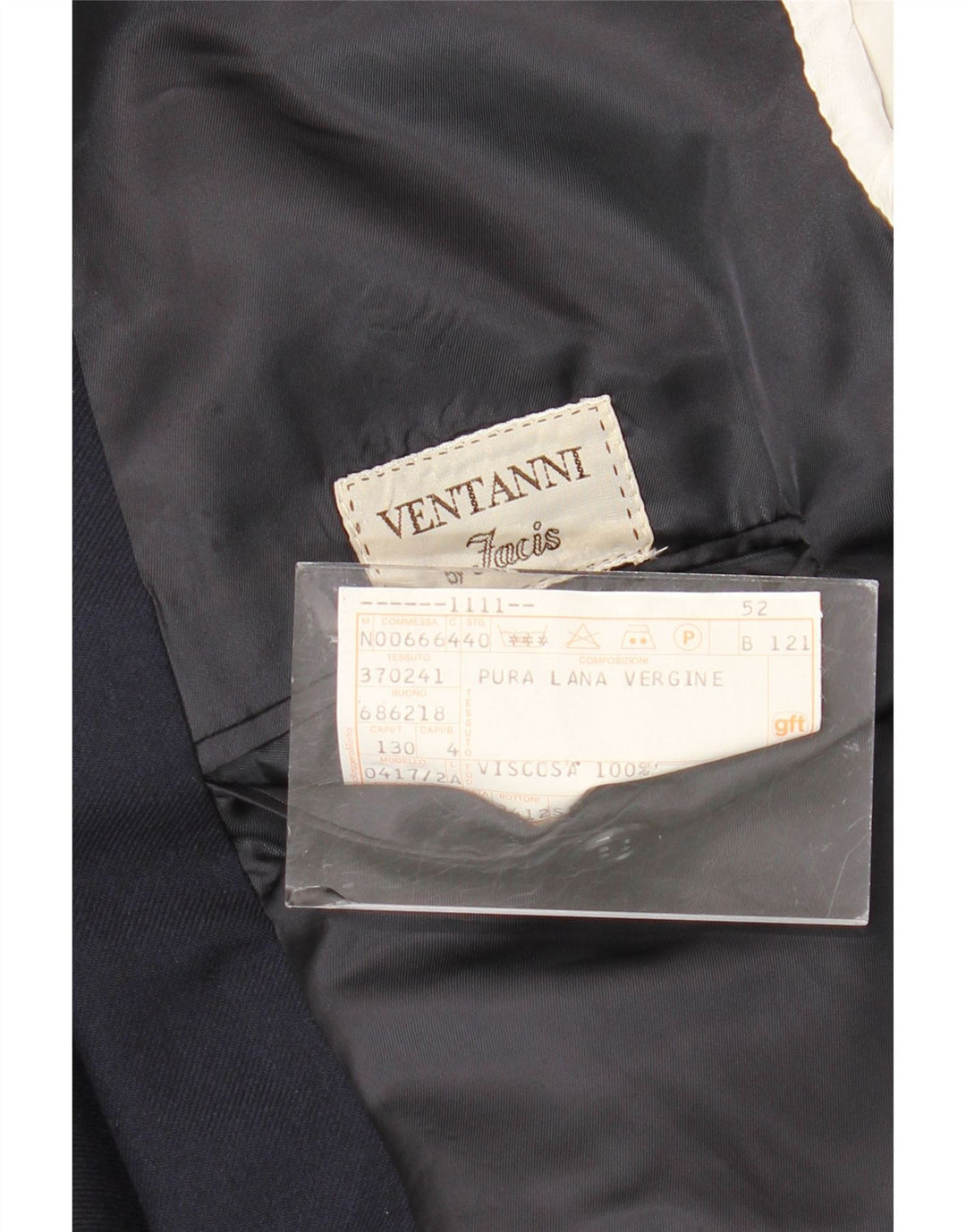 FACIS Muška jakna s dvostrukim kopčanjem IT 52 XL Mornarsko plava djevičanska vuna