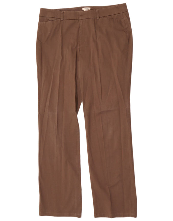Dockers ženske ravne ležerne hlače idealnog kroja US 16 2XL W36 L34 smeđe