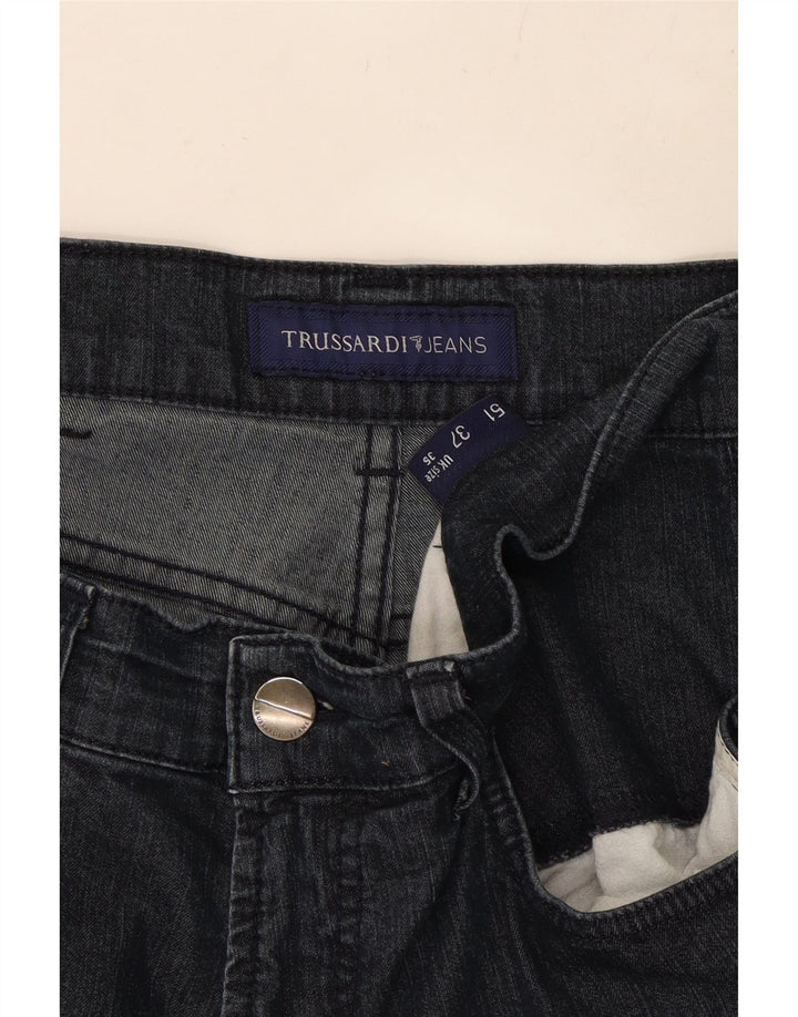 TRUSSARDI Mens Straight Jeans IT 50 Large W35 L29 Navy Blue Vintage Trussardi and Second-Hand Trussardi from Messina Hembry 