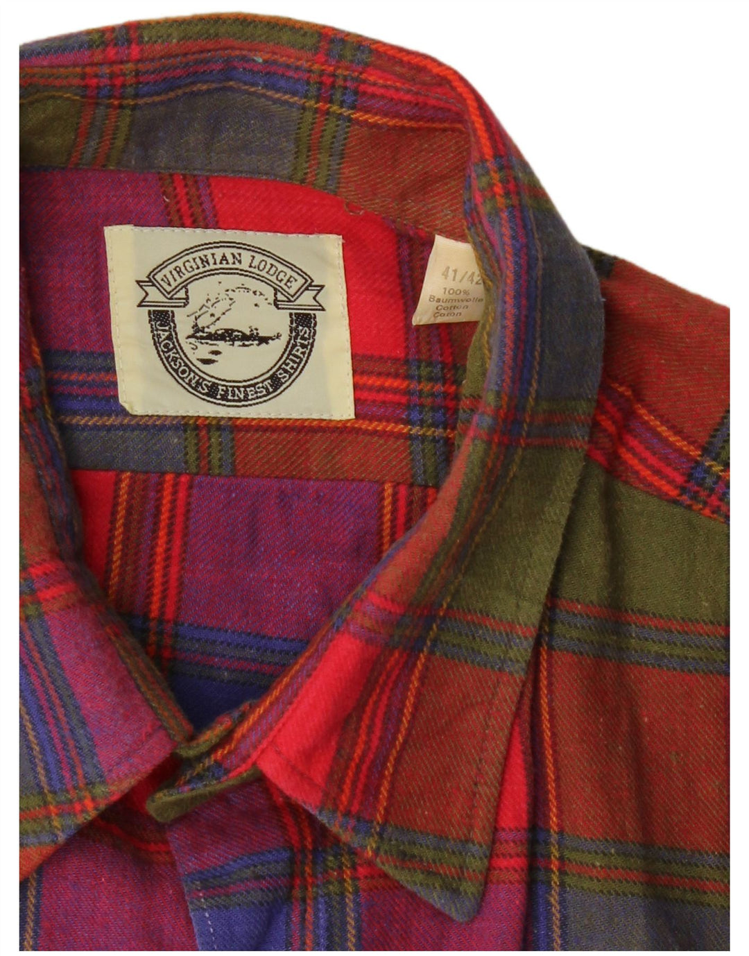 VINTAGE muška košulja od flanela, veličina 41/42, pamuk, veliki šareni karirani komad