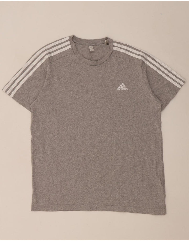 Adidas muška majica kratkih rukava Veliki sivi flekasti pamuk