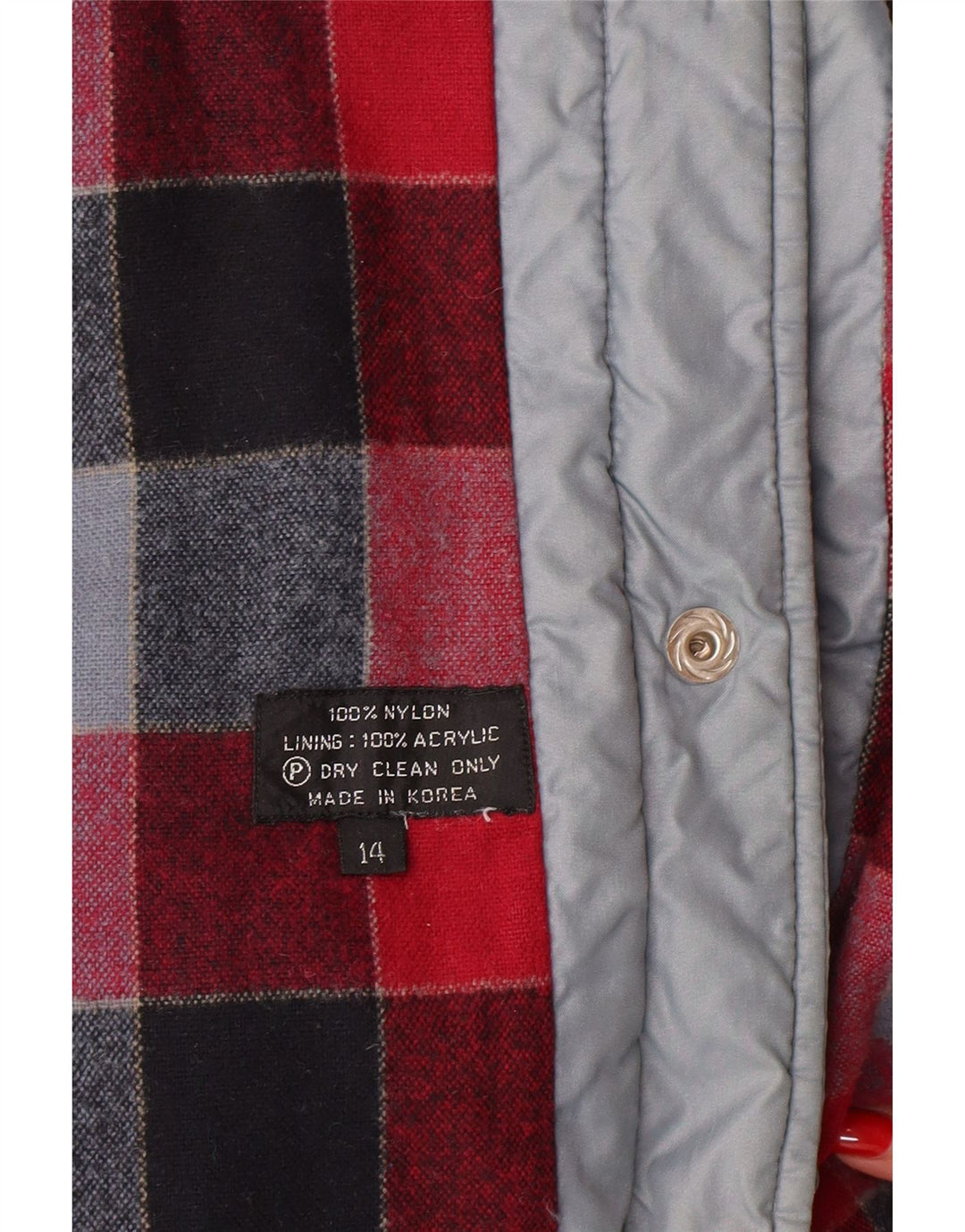 VINTAGE Womens Hooded Windbreaker Coat UK 14 Medium Grey Nylon
