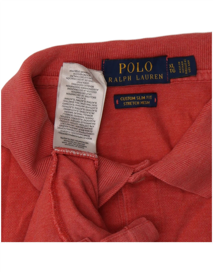 POLO RALPH LAUREN Muška uska polo majica XL, crveni pamuk
