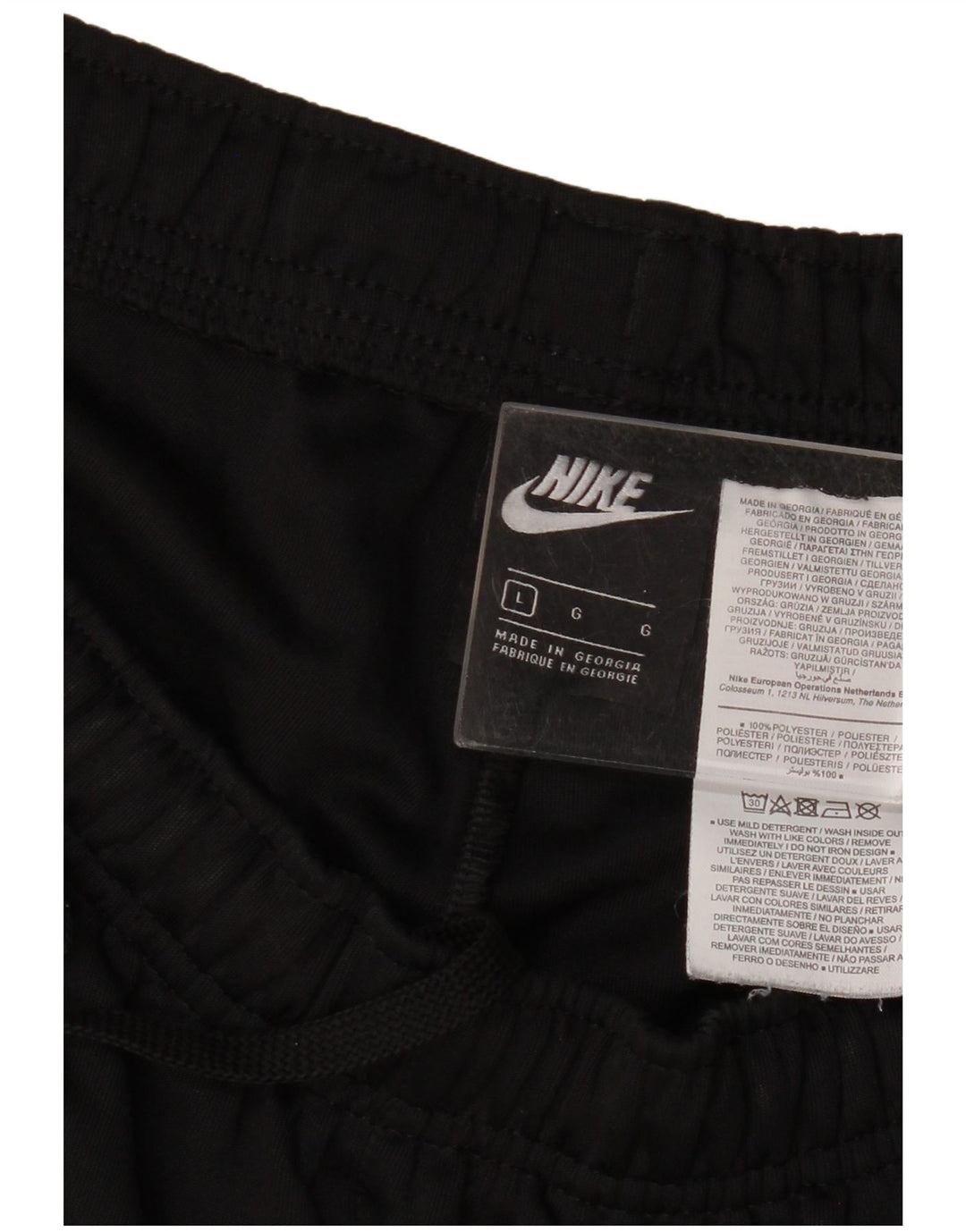 Nike muške hlače za trenirku, velike crne hlače od poliestera
