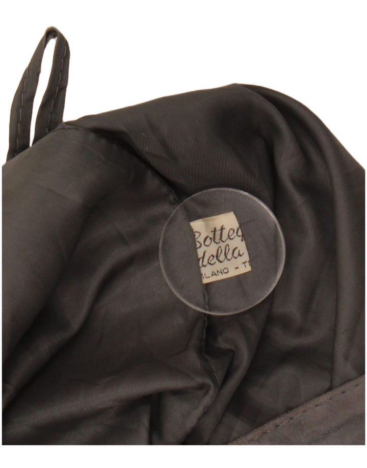 VINTAGE ženska suknja od brušene kože IT 44 W27 L26 siva