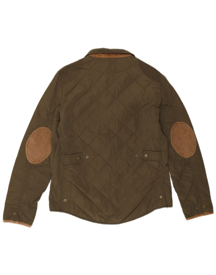 Ženska prošivena jakna Massimo Dutti EU 38 srednje zelene najlonske boje