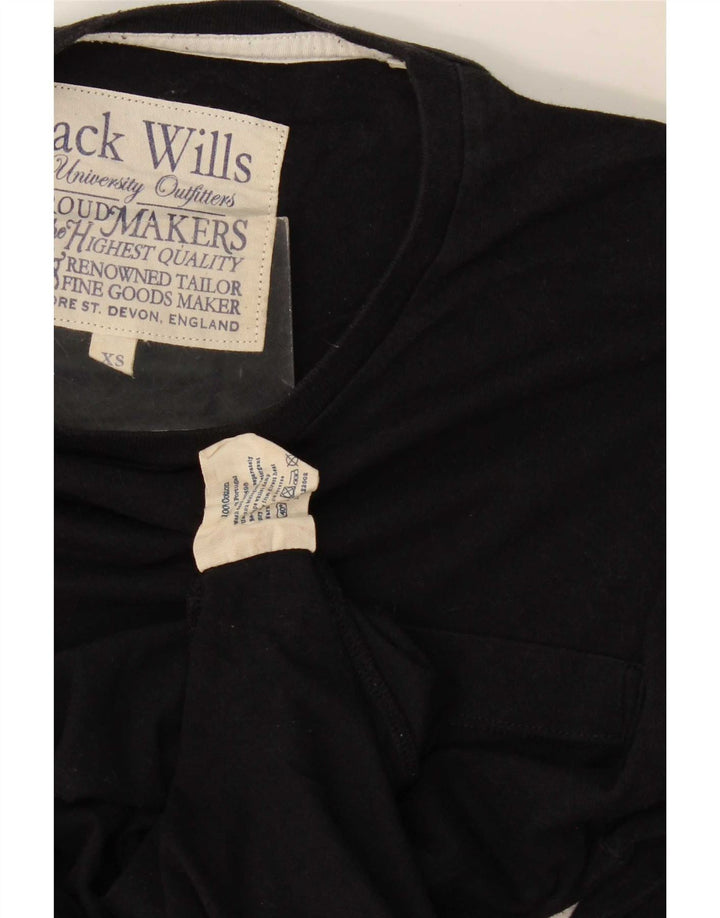 Jack Wills muška majica dugih rukava XS crni pamuk