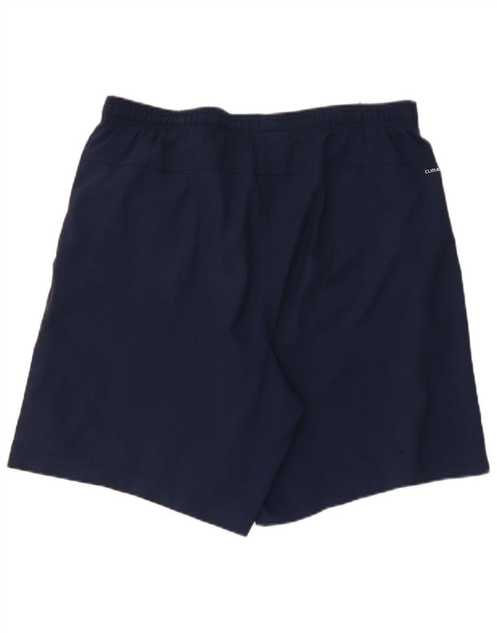 ADIDAS Mens Climalite Sport Shorts Medium  Navy Blue Polyester
