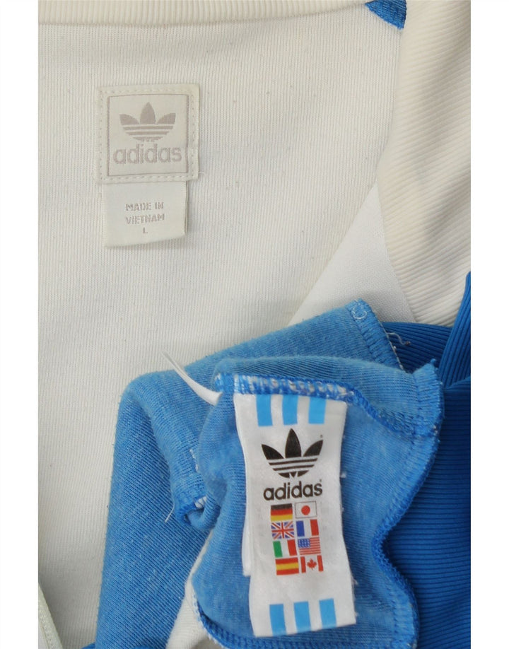 Adidas muška gornja jakna trenirke, veliki bijeli poliester u boji