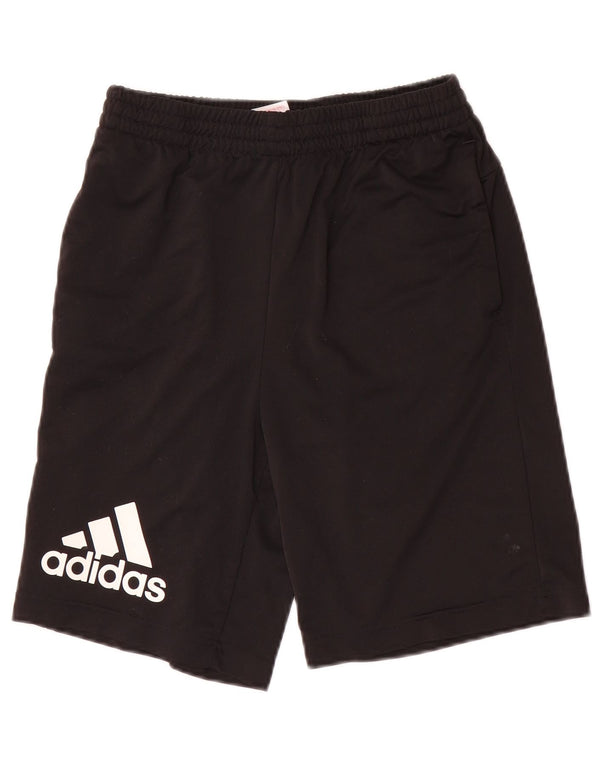 Adidas Boys Climalite Graphic Sport Shorts 13-14 Years Black Poliester