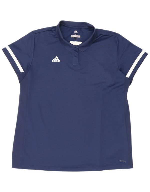 Adidas ženska duga polo majica UK 24/26 2XL mornarsko plava poliester