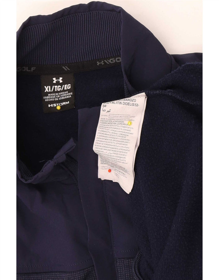 Under Armour muška majica s izrezom s patentnim zatvaračem XL tamnoplavi poliester