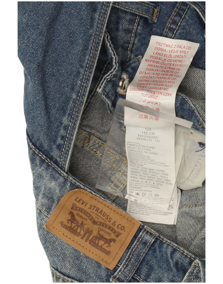 LEVI'S Dungarees Traper kratke hlače za djevojčice 11-12 godina W28 plavi pamuk