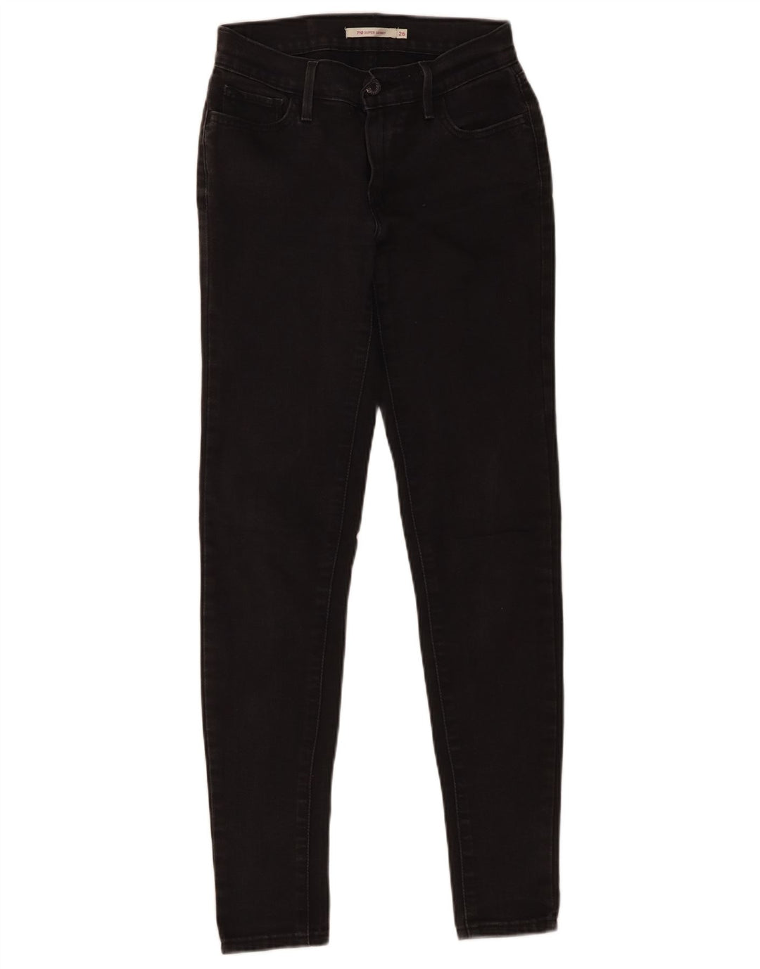 Levi's ženske 710 super uske traperice W26 L30 crne