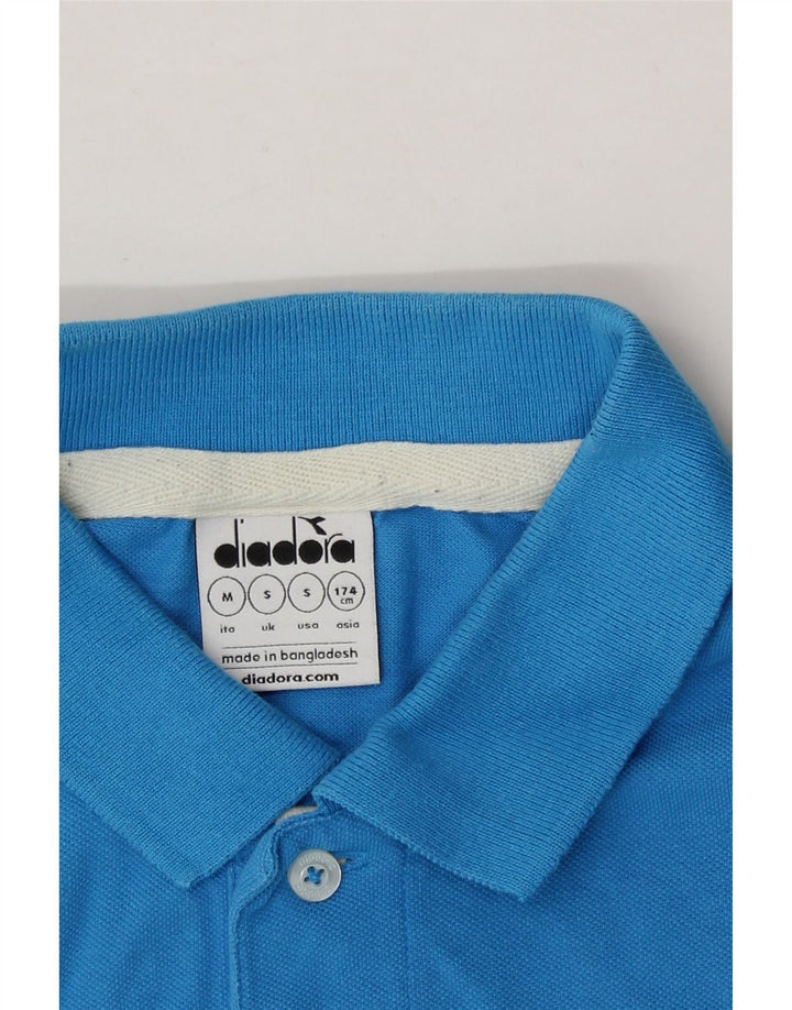 DIADORA Mens Polo Shirt Small Blue Cotton Vintage Diadora and Second-Hand Diadora from Messina Hembry 