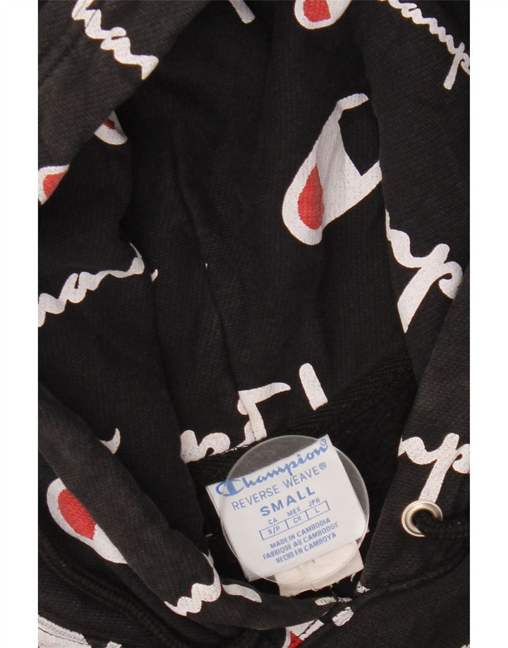 CHAMPION Muška majica s kapuljačom s obrnutim tkanjem, mali crni pamuk