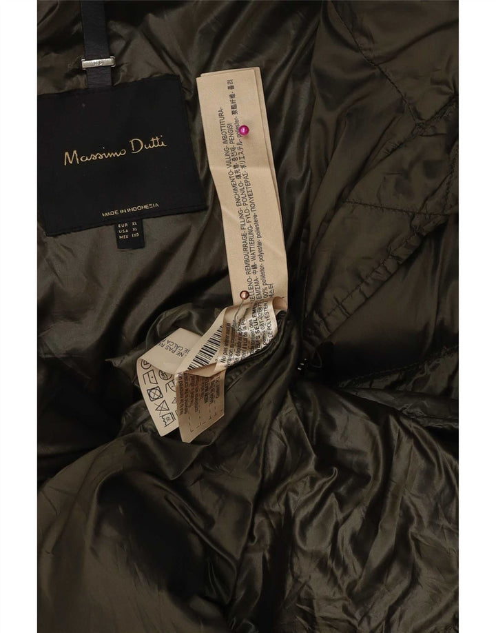 Ženski podstavljeni kaput Massimo Dutti UK 18 XL kaki poliester