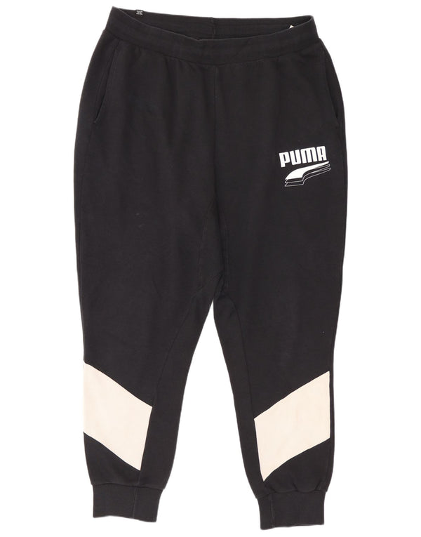 Puma muške trenirke Hlače Joggers XL Black Colourblock Cotton Sports
