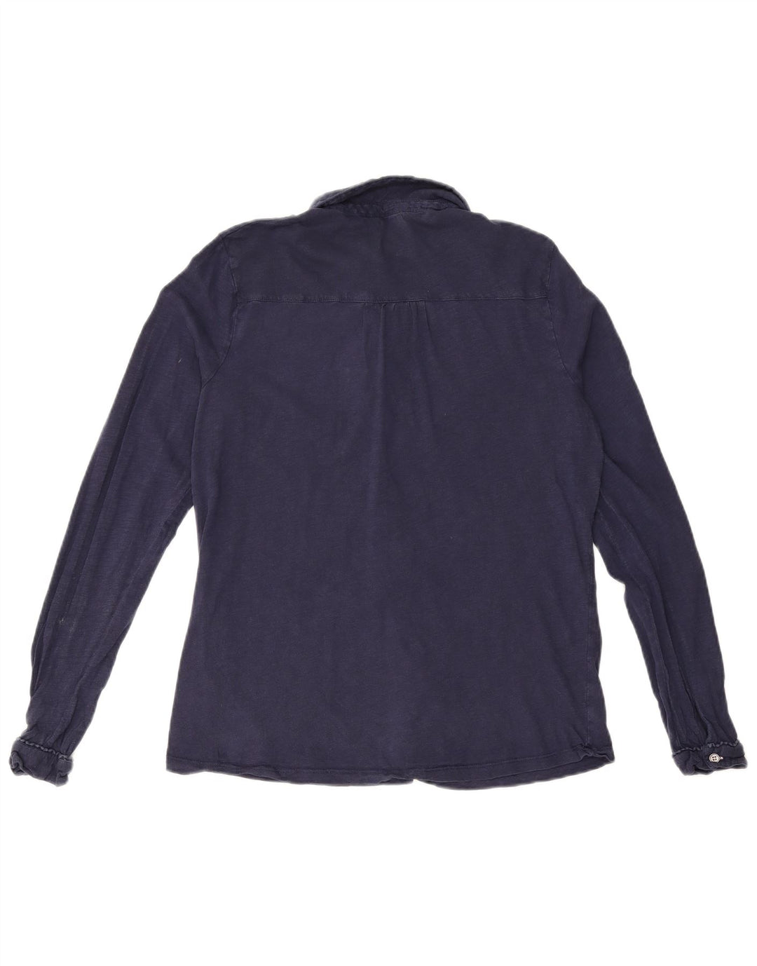 Bijela ženska košulja UK 12 srednje tamnoplavi pamuk